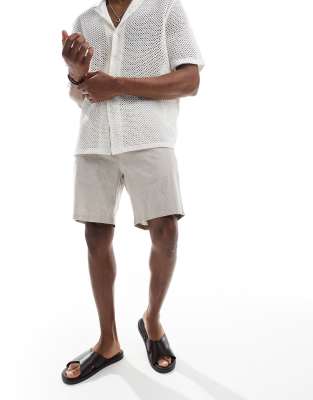 Jj Rebel Linen Mix Shorts In Black