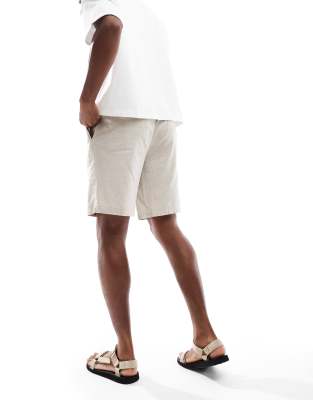 Jj Rebel Linen Shorts With Drawstring Waist