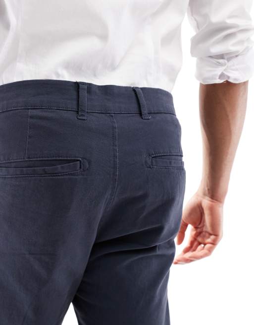 JJ Rebel – Locker geschnittene Chinohose in Marineblau, 4 von 5