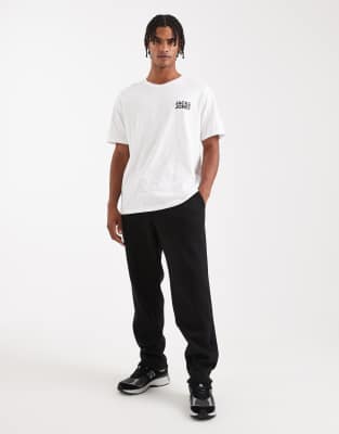 Locker geschnittene Jogginghose in Schwarz Schwarz XS