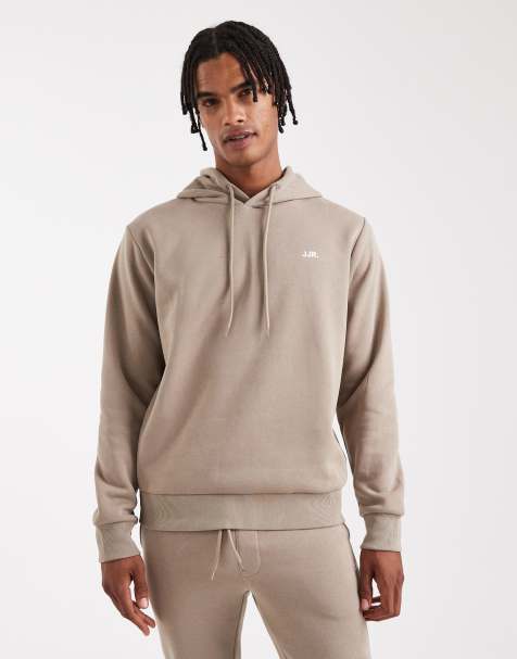 JJ Rebel logo hoodie in beige - view 1