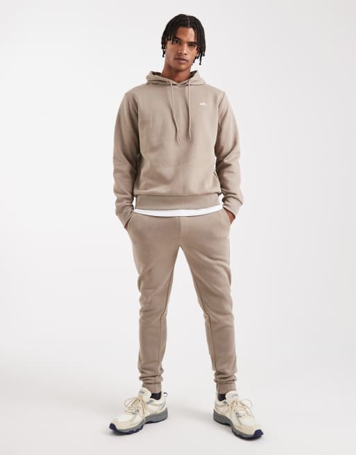 JJ Rebel logo hoodie in beige, 2 of 5
