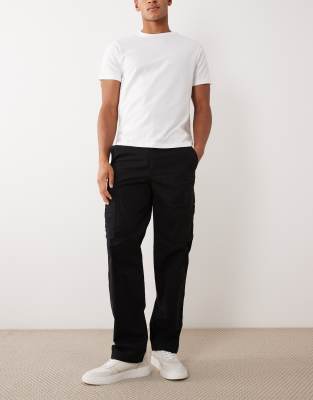 Jj Rebel Loose Fit Cargo In Black