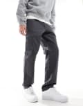 [JJ Rebel] JJ Rebel loose fit cargo pants in dark grey W29 L30 Asphalt