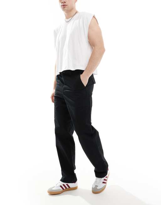 JJ Rebel loose fit cargo trouser in black