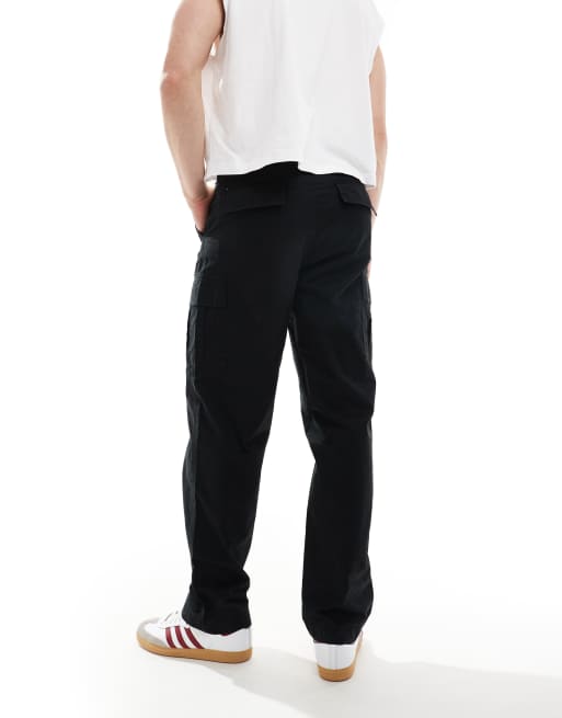 JJ Rebel loose fit cargo trouser in black