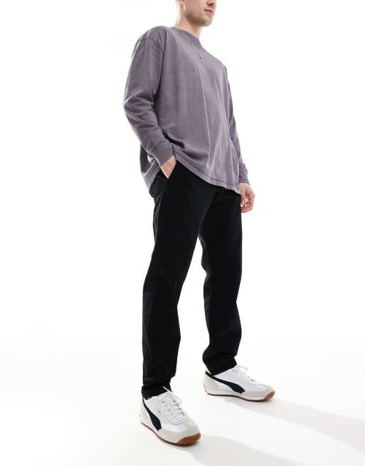 JJ Rebel loose fit chinos in black, 5 of 5