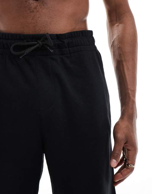 JJ Rebel loose fit jersey short in black
