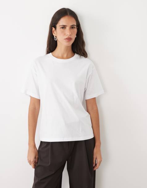 JJ Rebel losvallend T-shirt met korte mouwen in wit - view 1