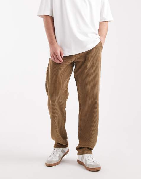JJ Rebel - Losvallende corduroy joggingbroek in beige - view 1