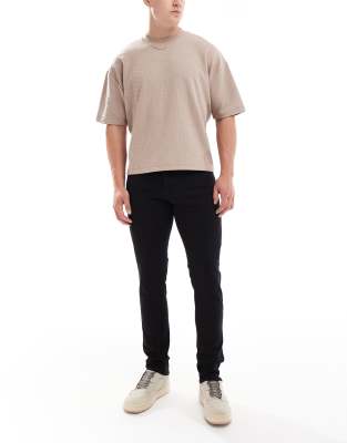 JJ Rebel – Luke – Bleksvarta slim jeans - view 1