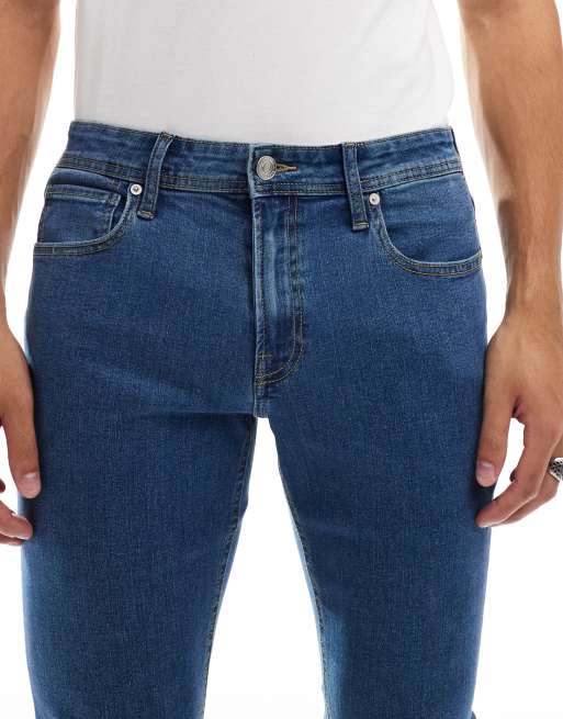 JJ Rebel – Luke – Mellanblå jeans med smal passform, 5 av 5
