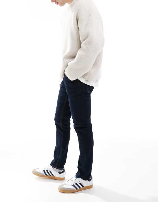 JJ Rebel - Luke - Mørk indigoblå jeans i slim fit , 3 af 5