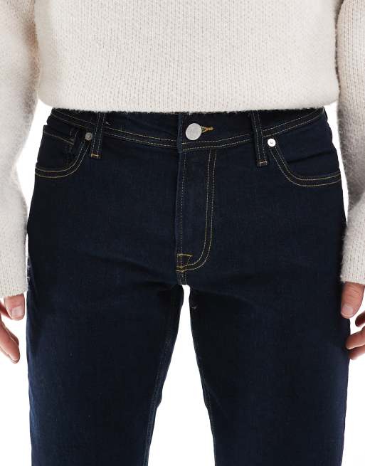 JJ Rebel - Luke - Mørk indigoblå jeans i slim fit , 4 af 5