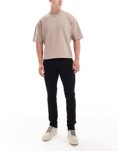 JJ Rebel – Luke – Schmal geschnittene Jeans in schwarzer Waschung - view 1