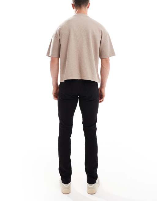 JJ Rebel luke slim fit jeans in black wash 