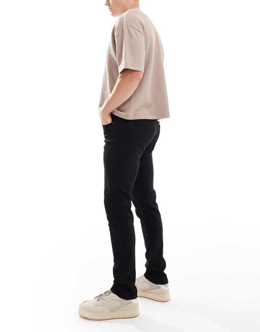JJ Rebel luke slim fit jeans in black wash 