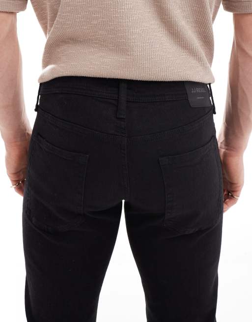 JJ Rebel luke slim fit jeans in black wash 