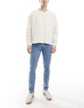 [JJ Rebel] JJ Rebel Luke slim fit jeans in light blue wash W33 L32 Blue Denim