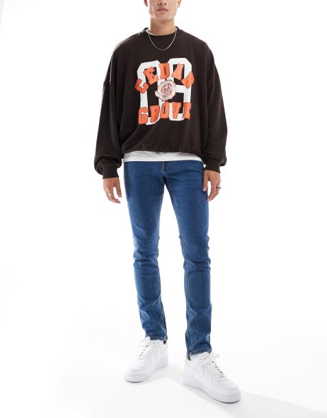 JJ Rebel - Luke - Slim-fit jeans in middenblauwe wassing - view 1