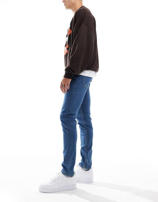 JJ Rebel - Luke - Slim-fit jeans in middenblauwe wassing, 3 van 5