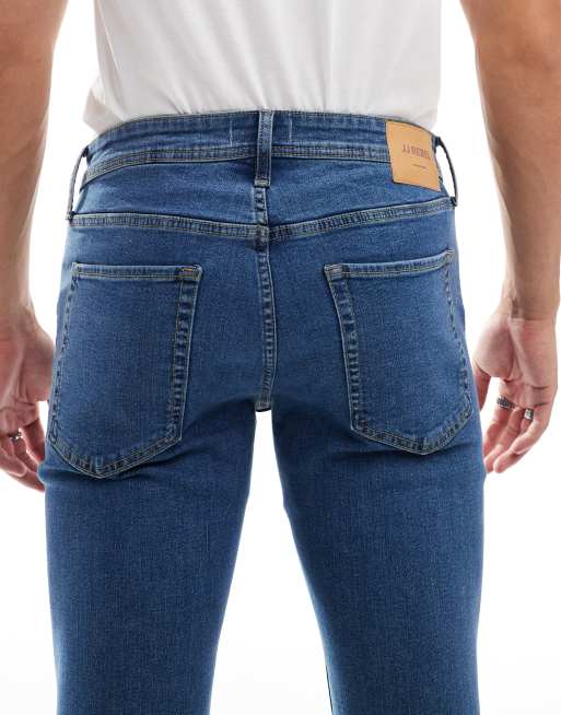 JJ Rebel - Luke - Slim-fit jeans in middenblauwe wassing, 4 van 5