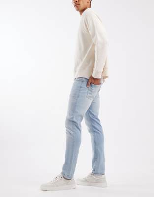 Jj Rebel Luke Slim Jeans In Blue