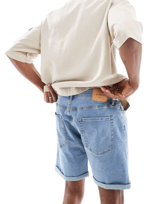JJ Rebel - Lyseblå denimshorts med opsmøgne kanter , 2 af 5