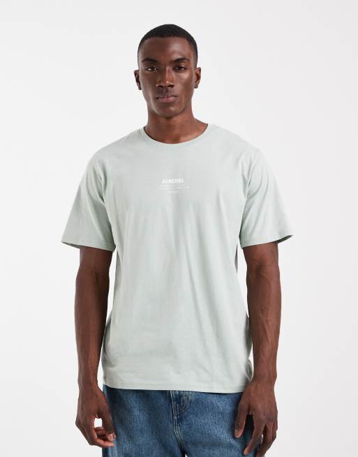 JJ Rebel - Lysegrøn oversized T-shirt med logo foran, 2 af 5