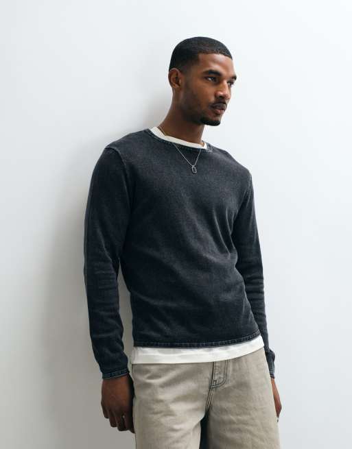 JJ Rebel - Maglione girocollo nero, 2 di 5