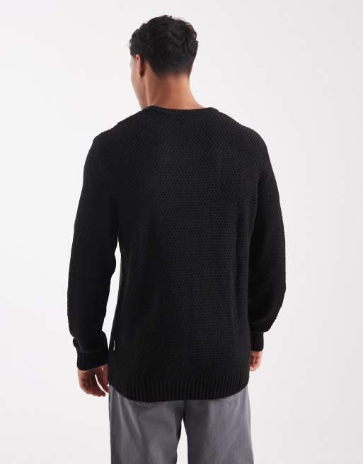 JJ Rebel - Maglione lavorato a trecce nero, 3 di 5