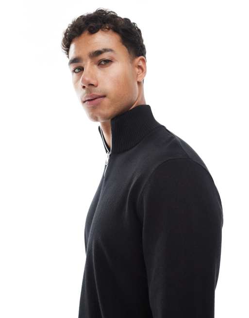 JJ Rebel - Maglione nero con zip corta, 2 di 5