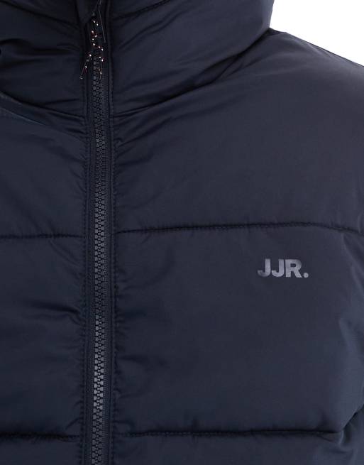 JJ Rebel - Marineblå dynejakke med hætte, 5 af 5
