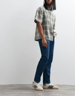 Jj Rebel Noah Straight Jeans In Blue