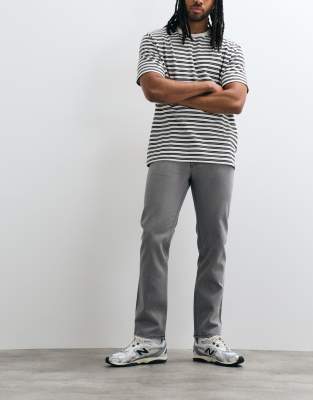 Jj Rebel Noah Straight Jeans In Grey