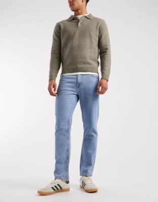 Jj Rebel Noah Straight Jeans In Blue