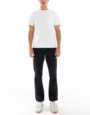 Jj Rebel Noah Straight Leg Jeans In Black