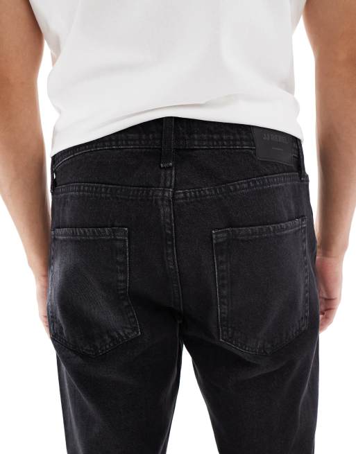 JJ Rebel Noah straight leg jeans in black