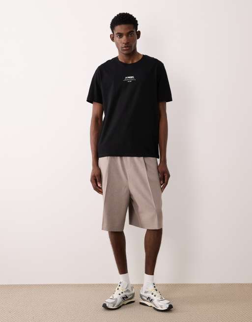 JJ Rebel – Oversize-T-Shirt in Schwarz mit Logo auf der Vorderseite, 2 von 5