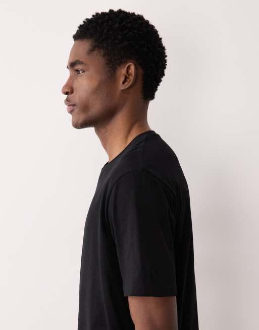 JJ Rebel – Oversize-T-Shirt in Schwarz mit Logo auf der Vorderseite, 4 von 5