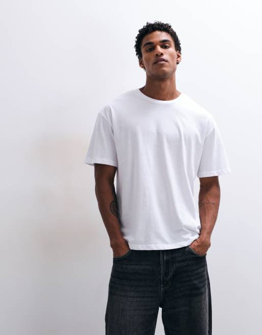 JJ Rebel – Oversize-T-Shirt mit japanischem Rückenprint in Weiß, 2 von 5