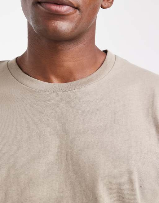 JJ Rebel - Oversized T-shirt met ronde hals in beige, 5 van 5