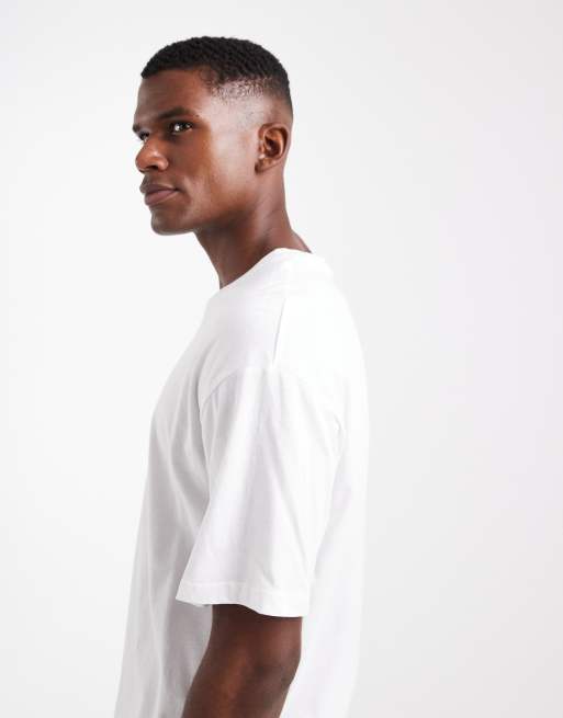 JJ Rebel - Oversized T-shirt met ronde hals in wit, 4 van 5