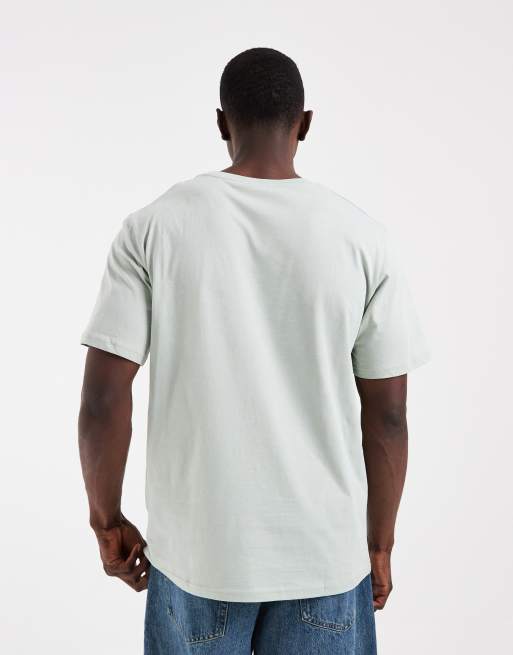 JJ Rebel oversized t-shirt with front logo in light green, 4 of 5