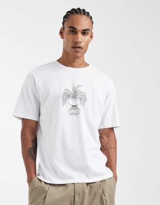 Jj Rebel Oversized T-shirt With Front Print In White