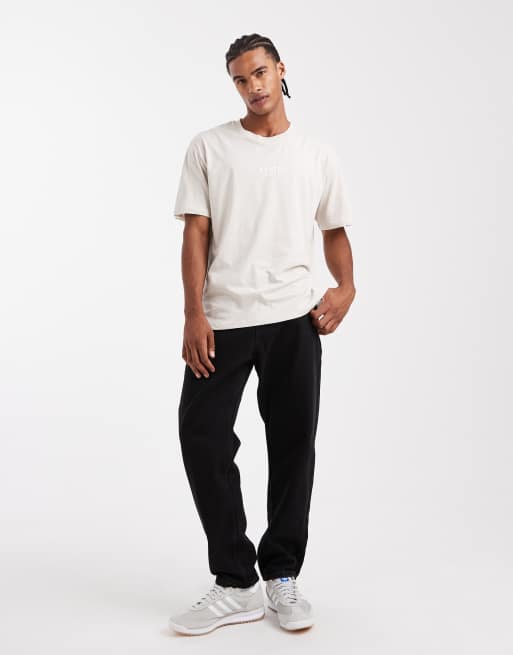 JJ Rebel oversized t-shirt with japanese back print in beige, 2 of 5