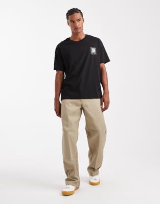 Jj Rebel Oversized T-shirt With Japanese Back Print In Black