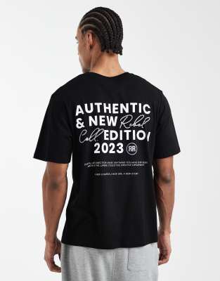 Jj Rebel Oversized T-shirt With Logo Back Print In Green