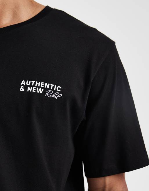 JJ Rebel oversized t-shirt with logo back print in black, 5 of 5