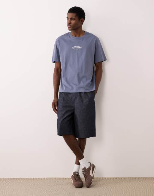 JJ Rebel oversized t-shirt with palm tree back print in gray, 2 of 5